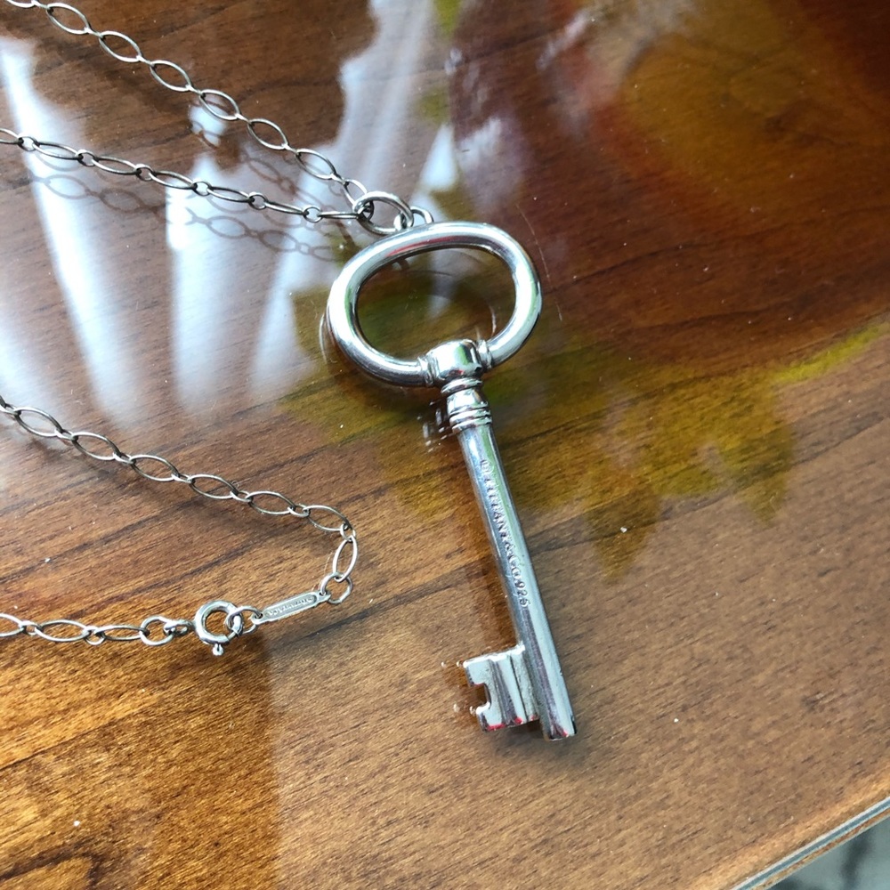 Tiffany & Co silver key necklace
